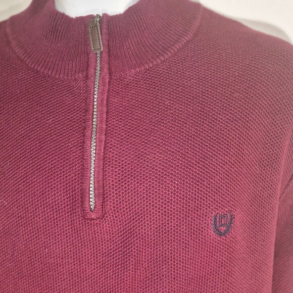 CHAPS vintage stylish zippered chest Cotton Sweater in size XL - Picture 8 of 16